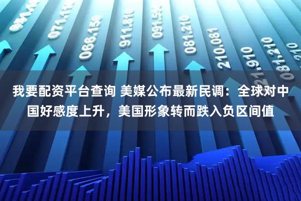 我要配资平台查询 美媒公布最新民调：全球对中国好感度上升，美国形象转而跌入负区间值